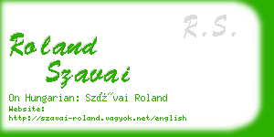 roland szavai business card